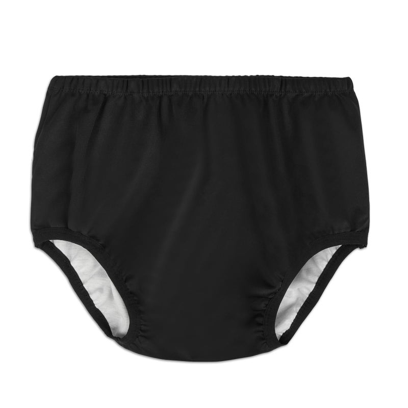 Adult Nappy Cover for Incontinence, Active Waterproof Latex Pants with A Lightly Absorbent Cotton Layer, Noiseless Reusable Washable Pull Up Plastic Pants (Black, 4XL)